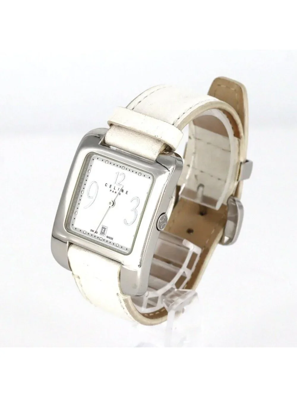 Celine Square Case SS Quartz Watch